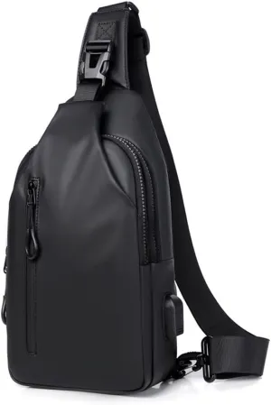 JSEIAJB Men's Chest Bag Fashion Business Shoulder Bag Business Travel Crossbody Bag
