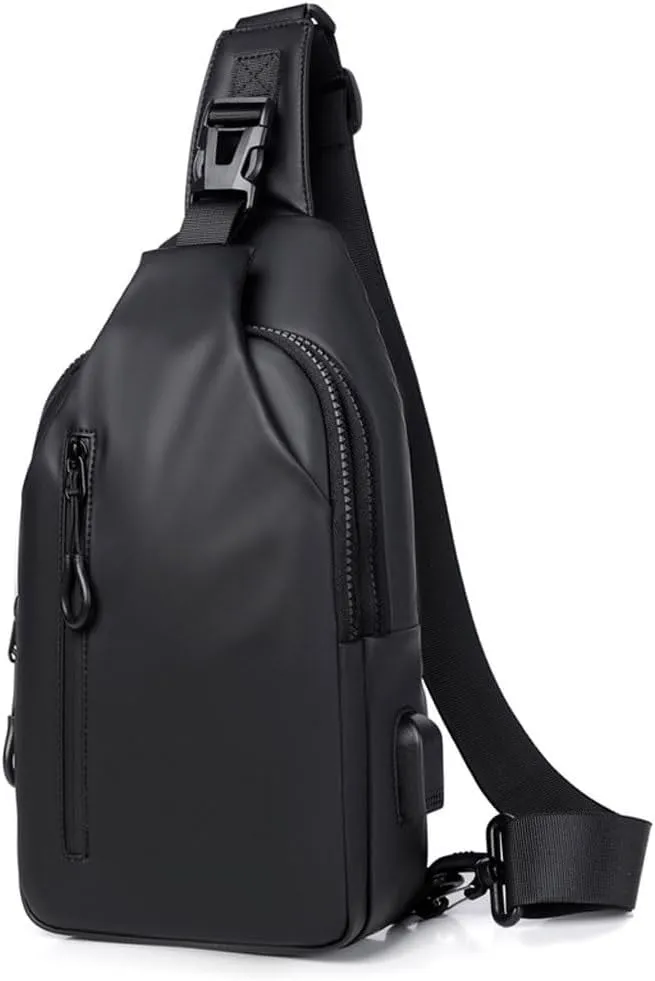 JSEIAJB Men's Chest Bag Fashion Business Shoulder Bag Business Travel Crossbody Bag
