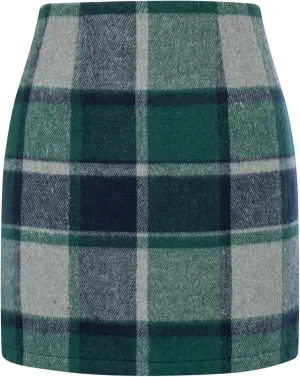 Kate Kasin 2025 Plaid Pencil Skirts for Women High Waisted Casual Stretch Bodycon Mini Skirt