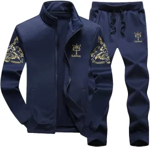 Lavnis Men's 2 Pieces Tracksuits Running Jogging Sports Suits Athletic Long Sleeve Sweatsuit