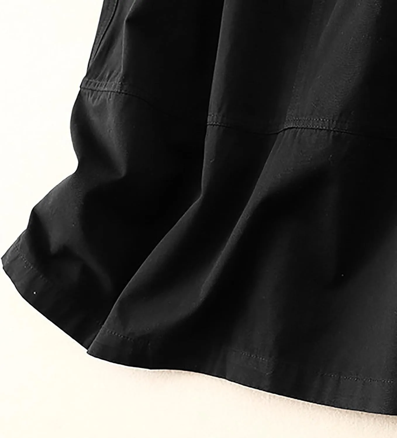 Lmdudan Women Cotton Linen Skirts 2025 Spring Summer A Line Midi Skirt with Pockets High Waist Casual Baggy Flowy Swing Skirt