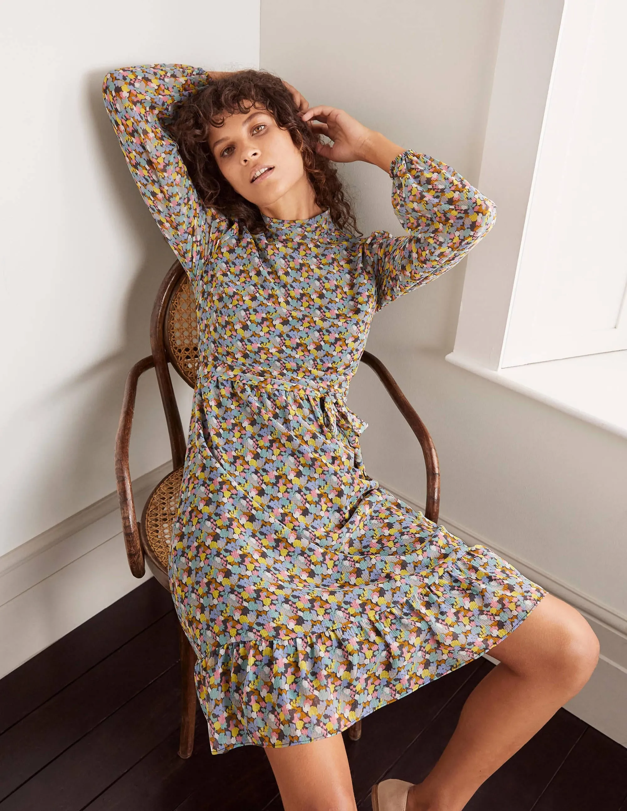 Lottie Belted Dress-Apple Mint, Pressed Bloom