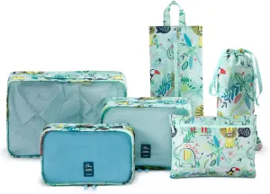 Lychii 8 Pieces Packing Cubes Set, Travel Luggage Packing Organizers-Jungle Printed