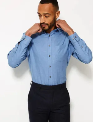 M&S Mens Plain F/S Shirt T11/1750