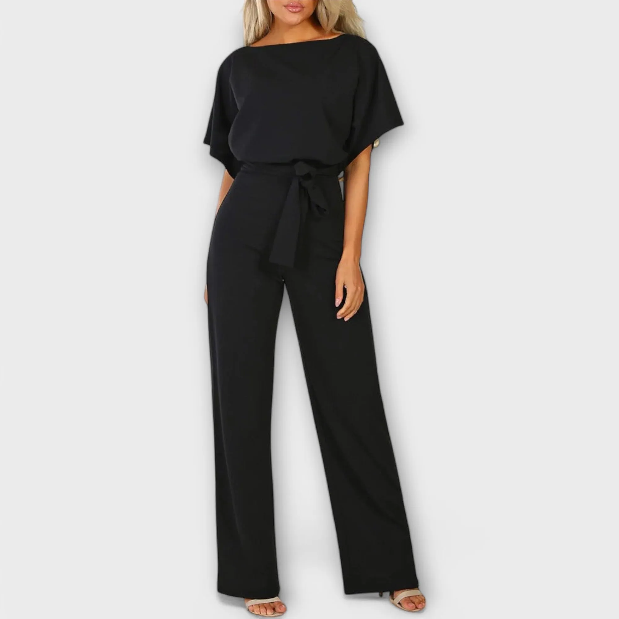 Marlowe  Wide-Leg Belted Jumpsuit