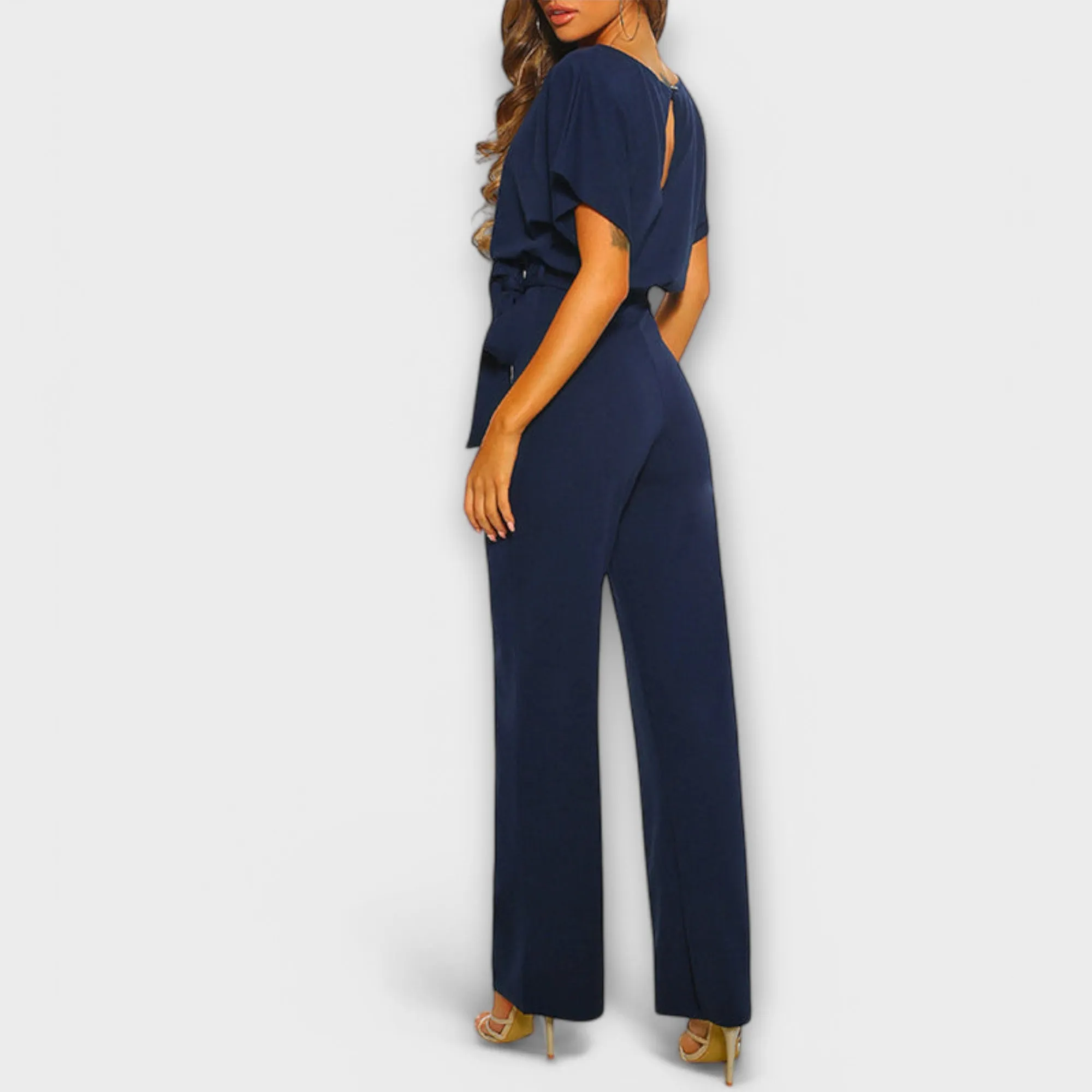 Marlowe  Wide-Leg Belted Jumpsuit