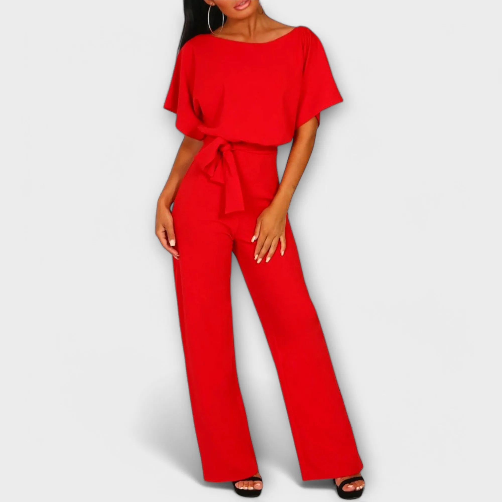 Marlowe  Wide-Leg Belted Jumpsuit