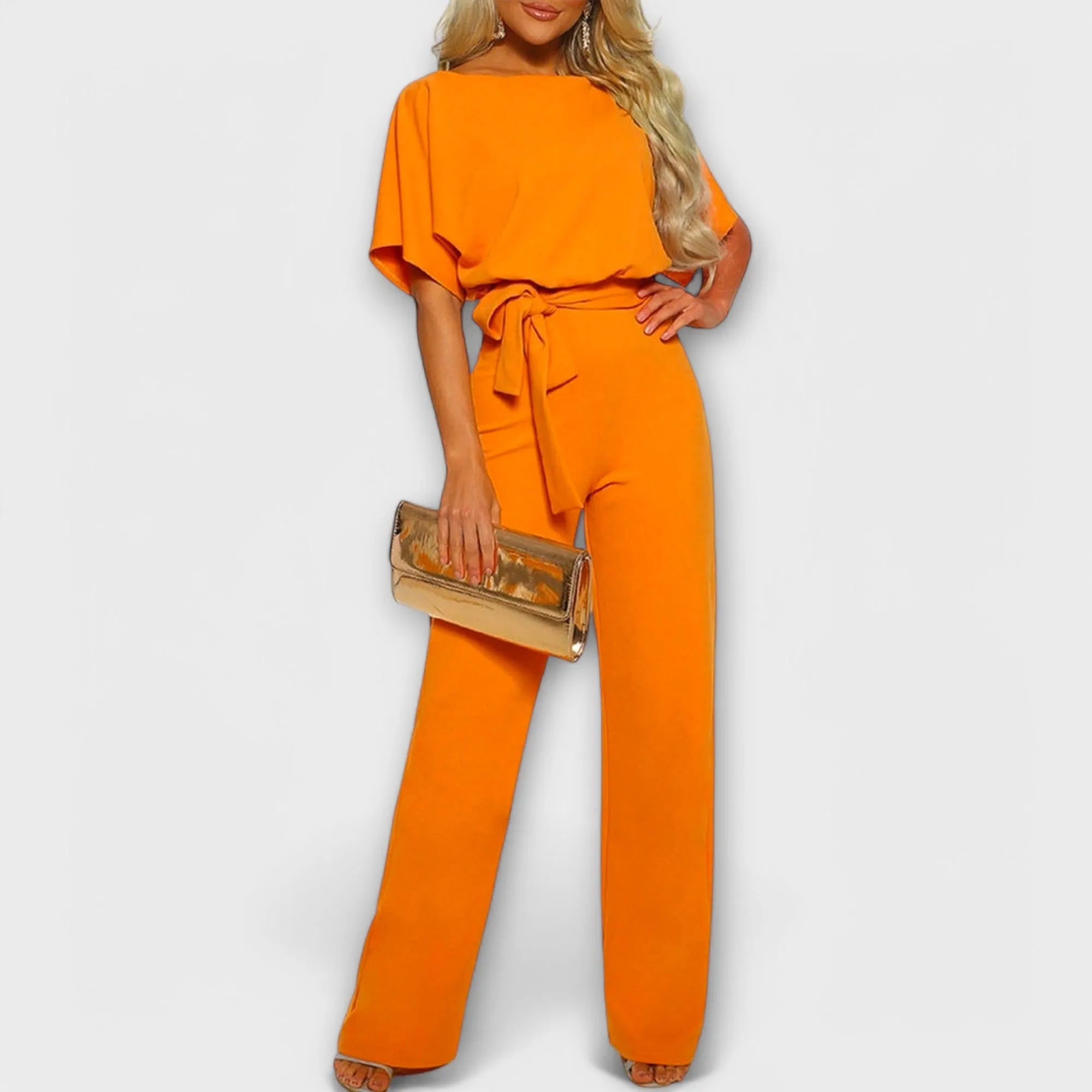 Marlowe  Wide-Leg Belted Jumpsuit