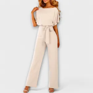 Marlowe  Wide-Leg Belted Jumpsuit