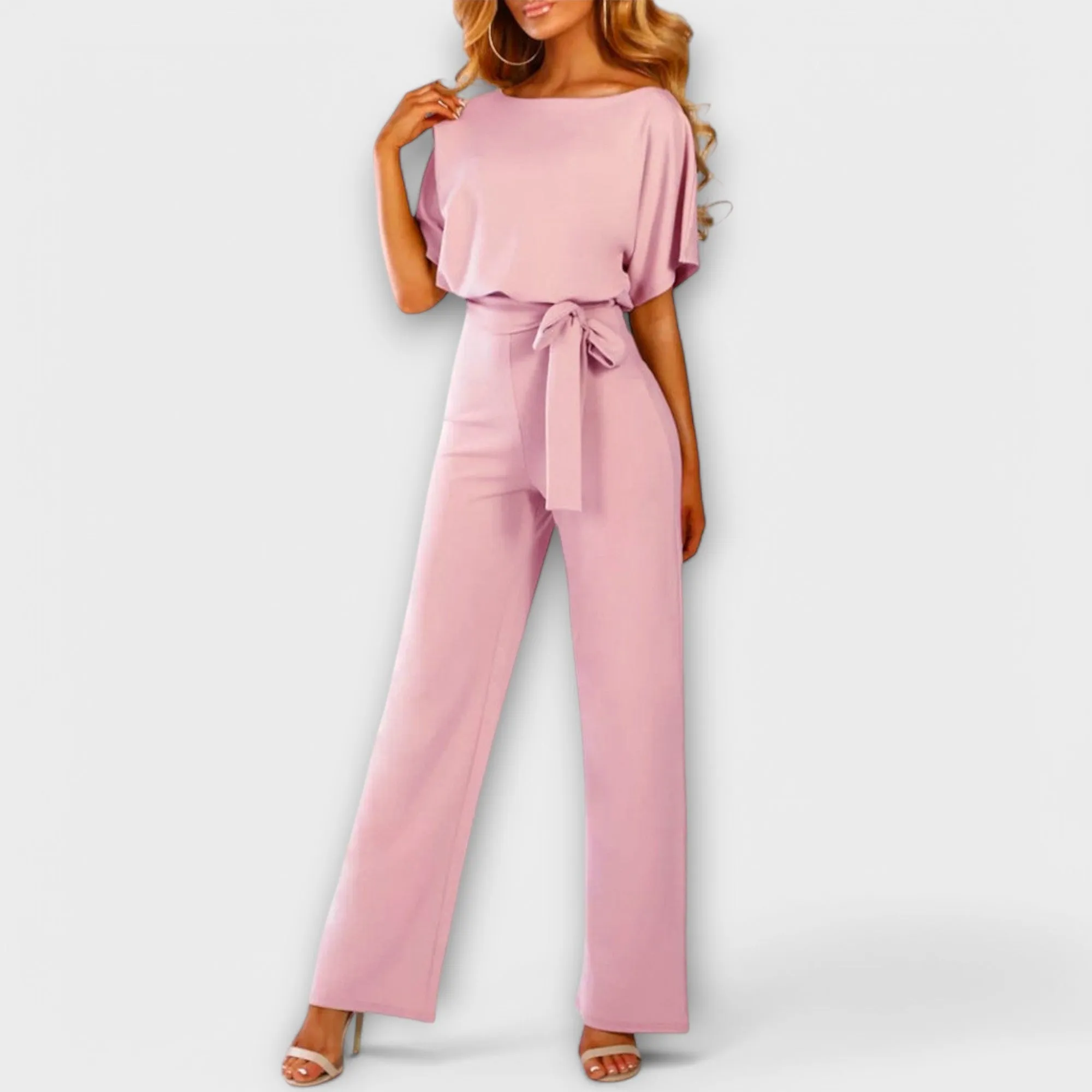 Marlowe  Wide-Leg Belted Jumpsuit