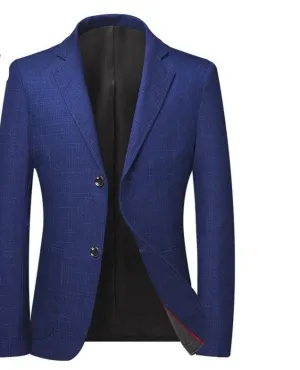 Men Blazer - Checked Formal Blazer