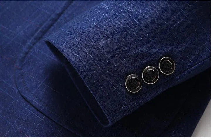 Men Blazer - Checked Formal Blazer