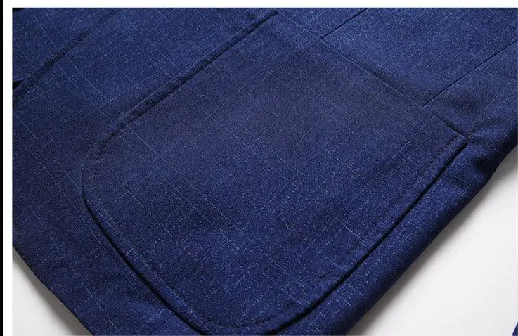 Men Blazer - Checked Formal Blazer