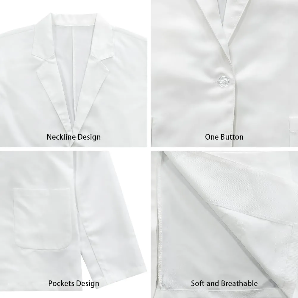 Men's Casual One Button Suit Blazer with Pockets Notch Lapel Unlined Sport Jacket Lightweight Slim Fit Business Suit