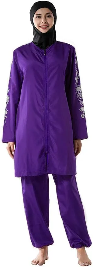 Modest Muslim Swimwear for Women Girls Full Cover Islamic Hijab Sportswear Suit