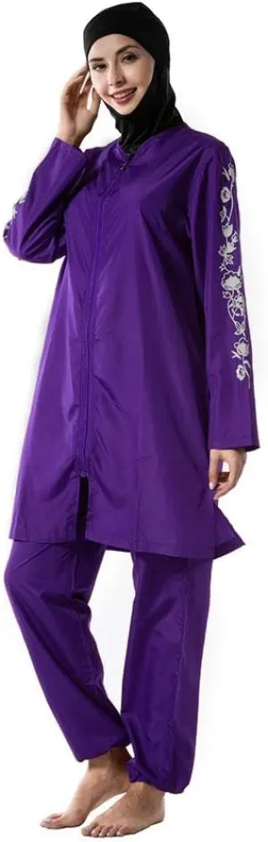 Modest Muslim Swimwear for Women Girls Full Cover Islamic Hijab Sportswear Suit