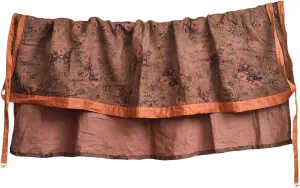 NFYM Women's Maxi Wrap Slit Skirt Self Tie Up Vintage Floral Printed A-Line Skirts (Coffee, One Size)