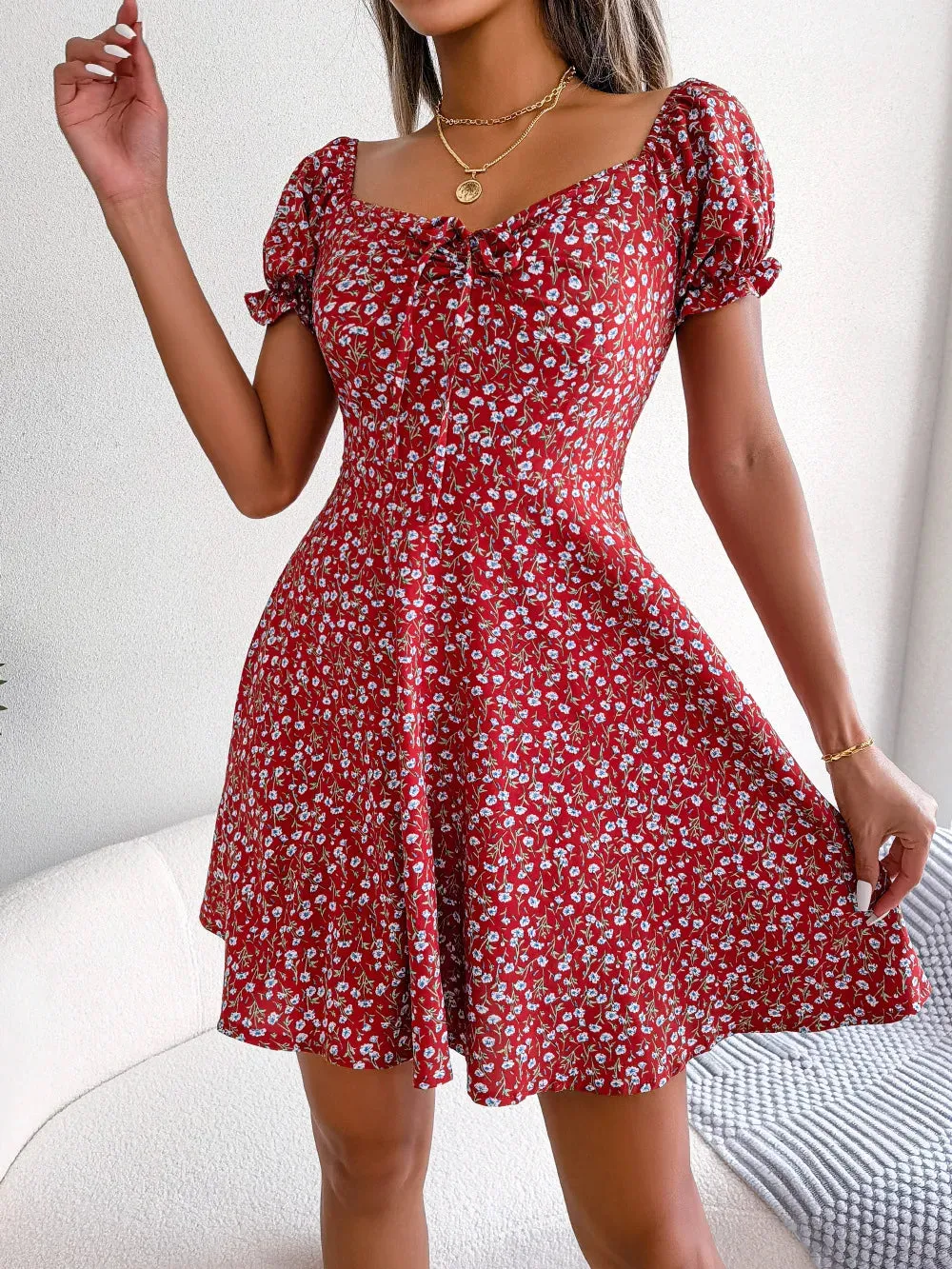 Nora | Feminine A-Line Floral Dress