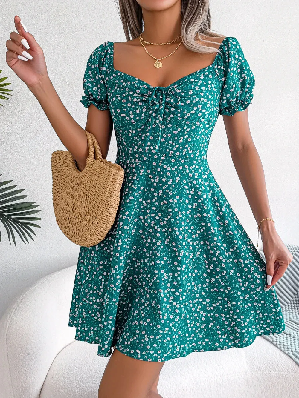 Nora | Feminine A-Line Floral Dress