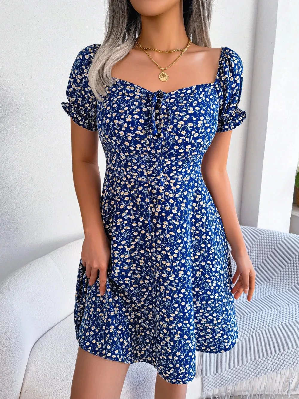 Nora | Feminine A-Line Floral Dress