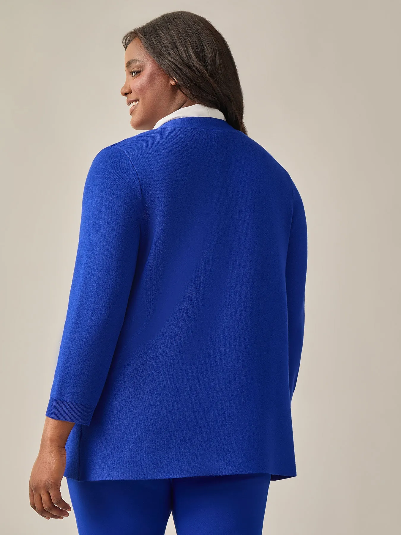 Open Front Cardigan. Royal Signature