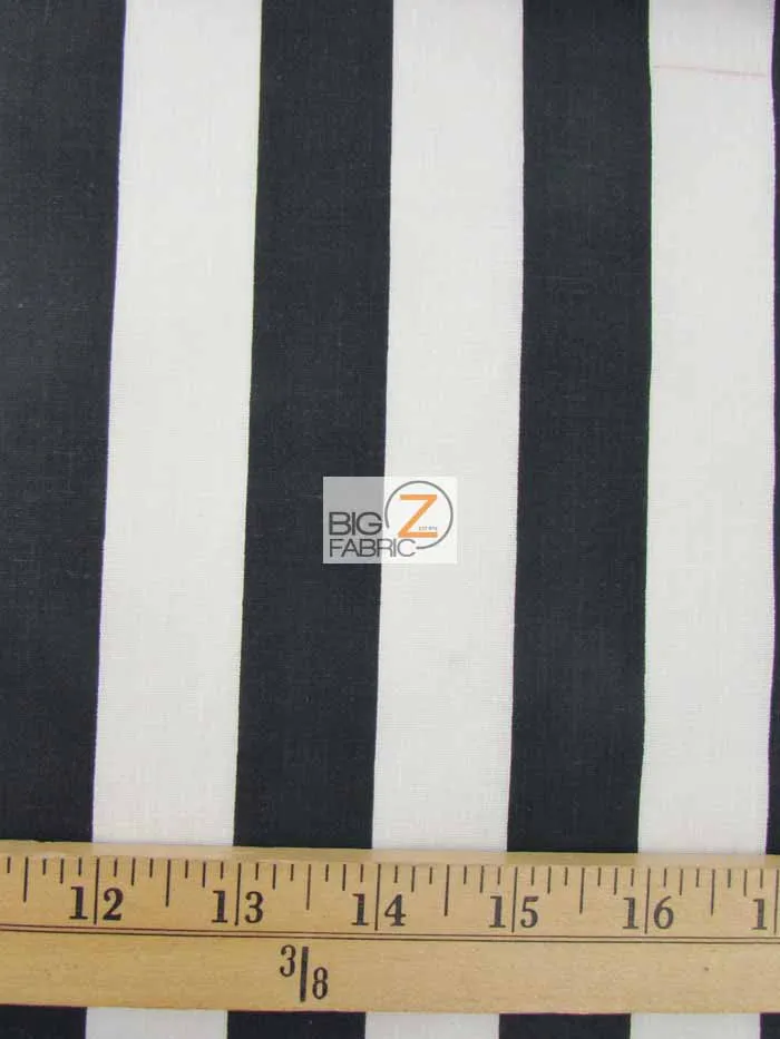 Poly Cotton 1 Inch Stripe Fabric  / Purple/Yellow / Sold By The Yard