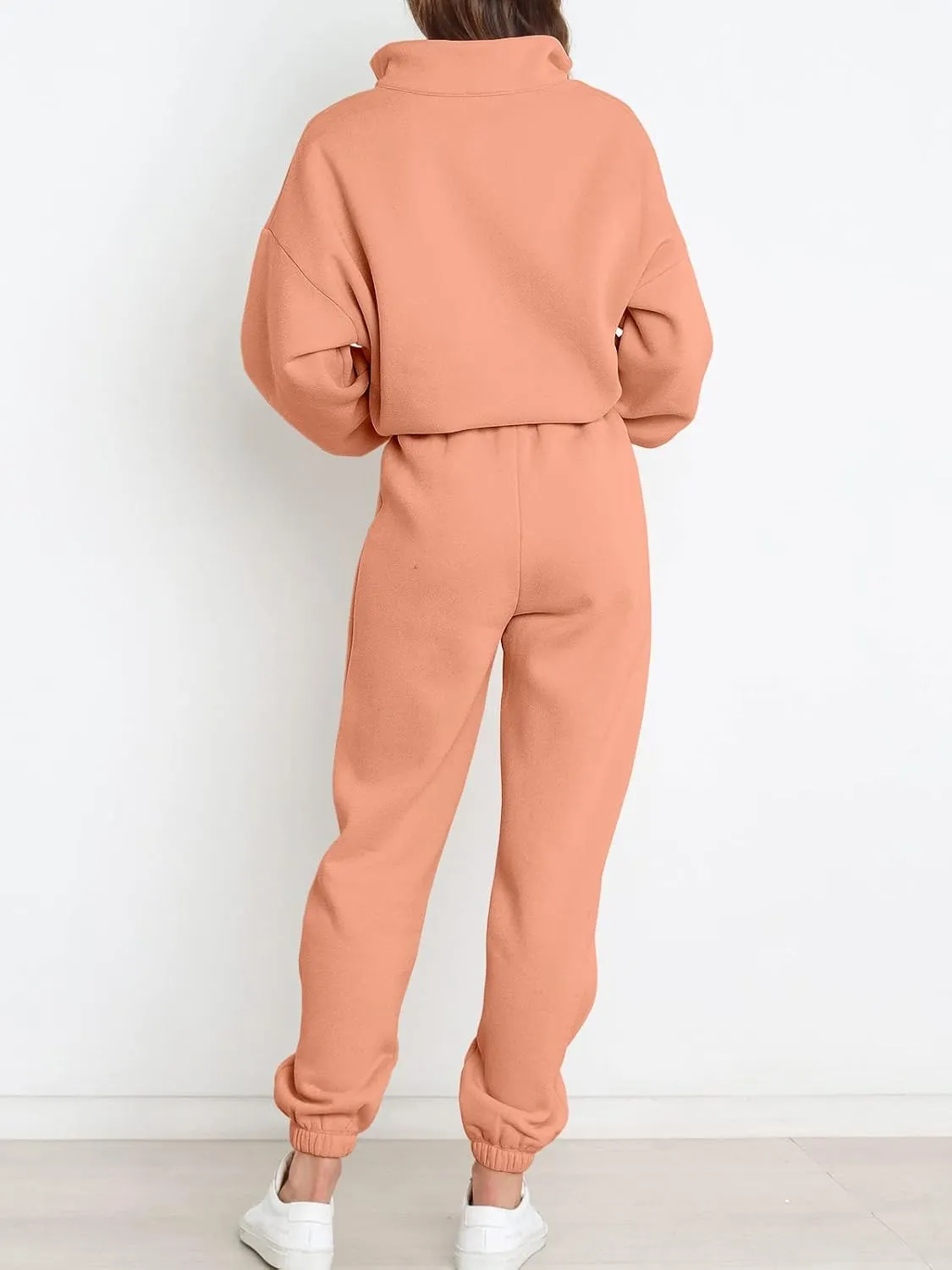 Prinbara Women 2 Piece Outfits Sweat Set 2024 Winter Oversized Sweatshirts Jogger Sweatpants Lounge Sets Fall Tracksuit