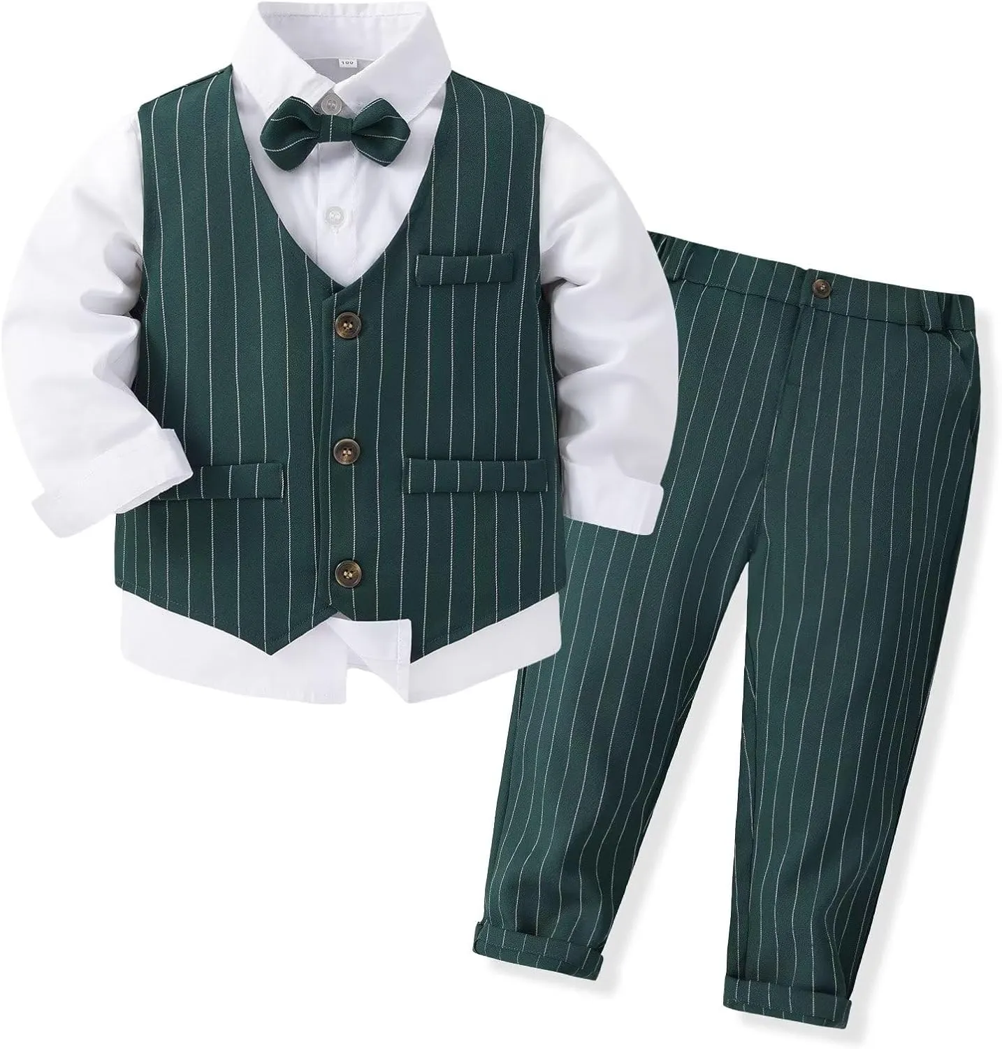 PureMilk Baby Toddler Boy Formal Gentleman Tuxedo Outfits Sets 1-5 Years