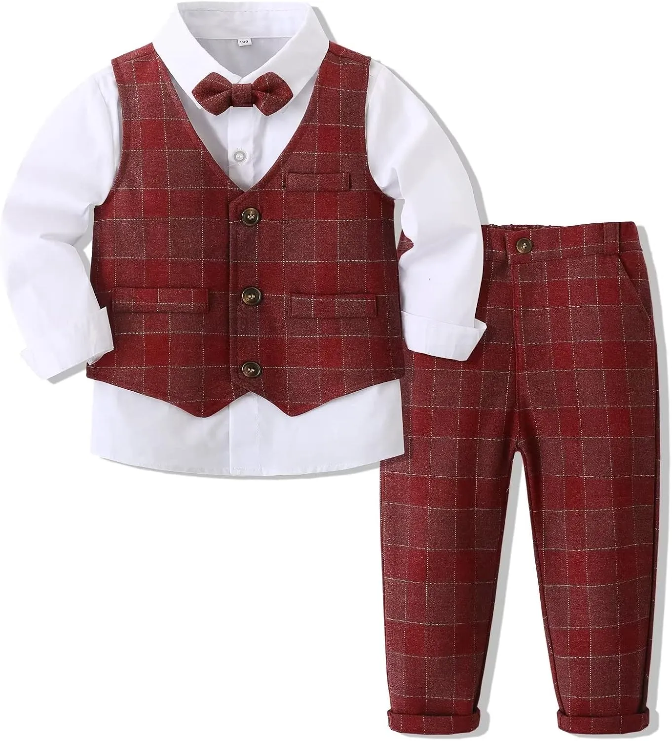 PureMilk Baby Toddler Boy Formal Gentleman Tuxedo Outfits Sets 1-5 Years