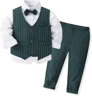 PureMilk Baby Toddler Boy Formal Gentleman Tuxedo Outfits Sets 1-5 Years
