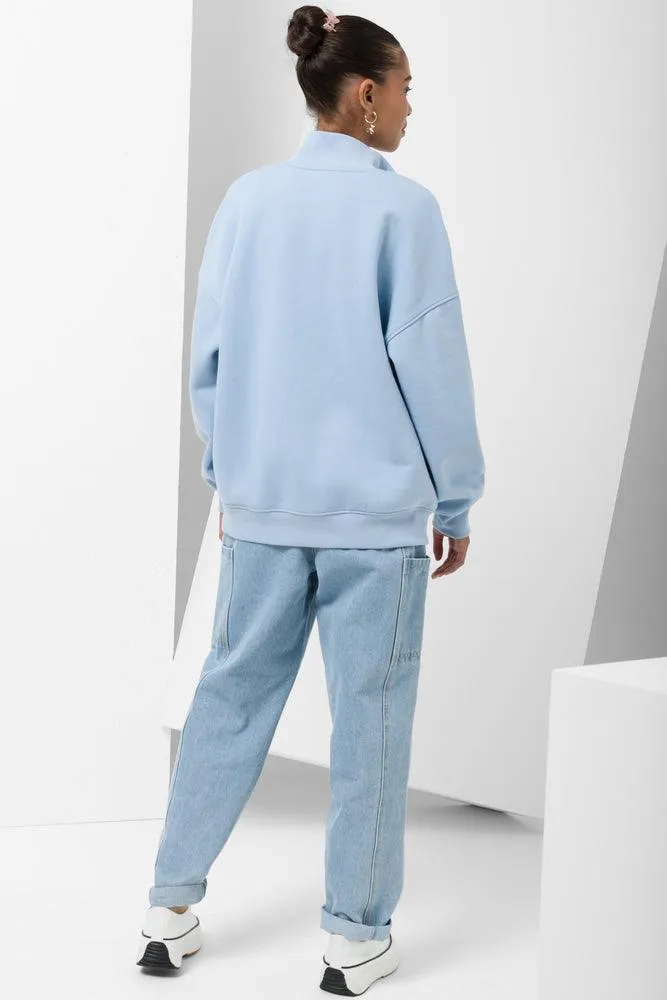 Quarter Zip Tracktop Blue