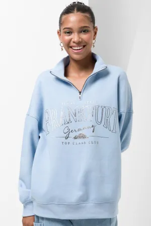 Quarter Zip Tracktop Blue