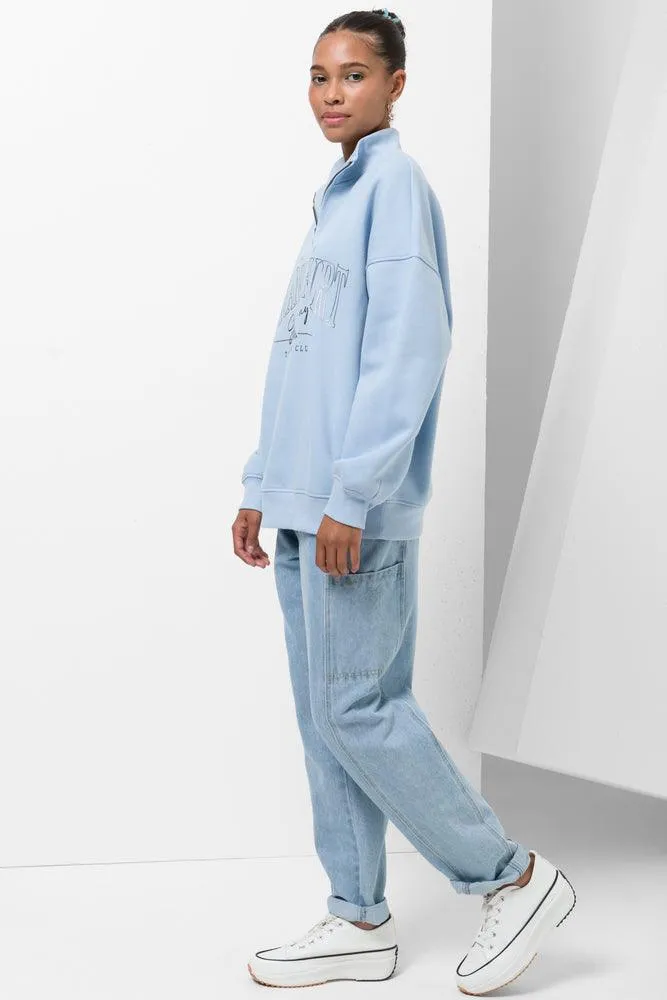 Quarter Zip Tracktop Blue