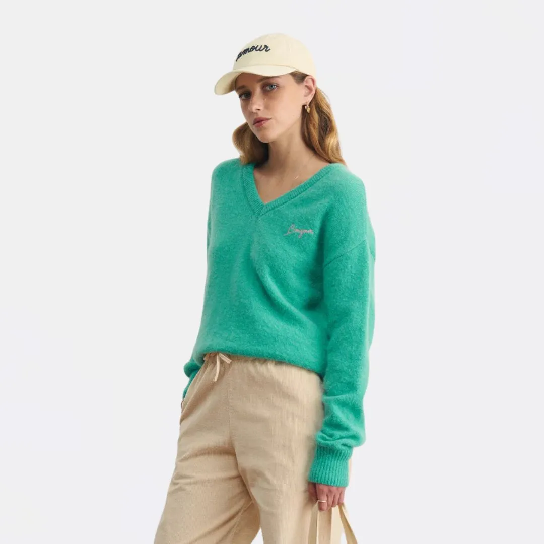 "Bonjour" Bernier Sweater (Verones Green)