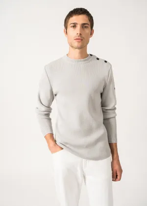 Rochefort sailor jumper - slim fit, in merino wool (GRIS LIGHT)