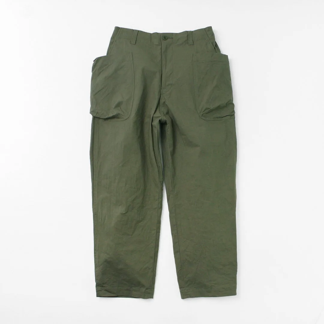SAGE DE CRET / Ripstop stretch peg top work pants