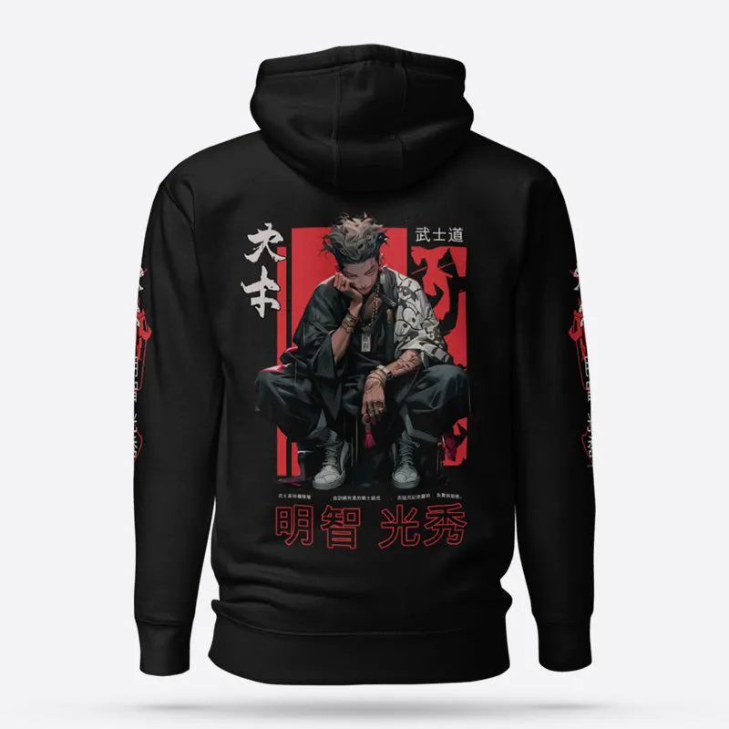 Shinobi Streetwear Pullover Black Graphic Hoodie Premium