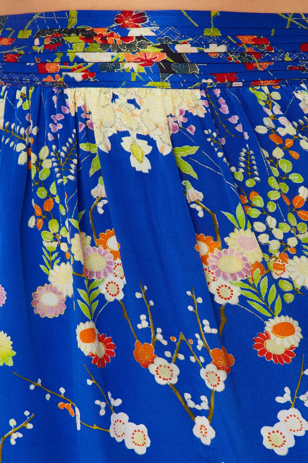 SKIRT WITH PINTUCK WAISTBAND PLAYING KOI