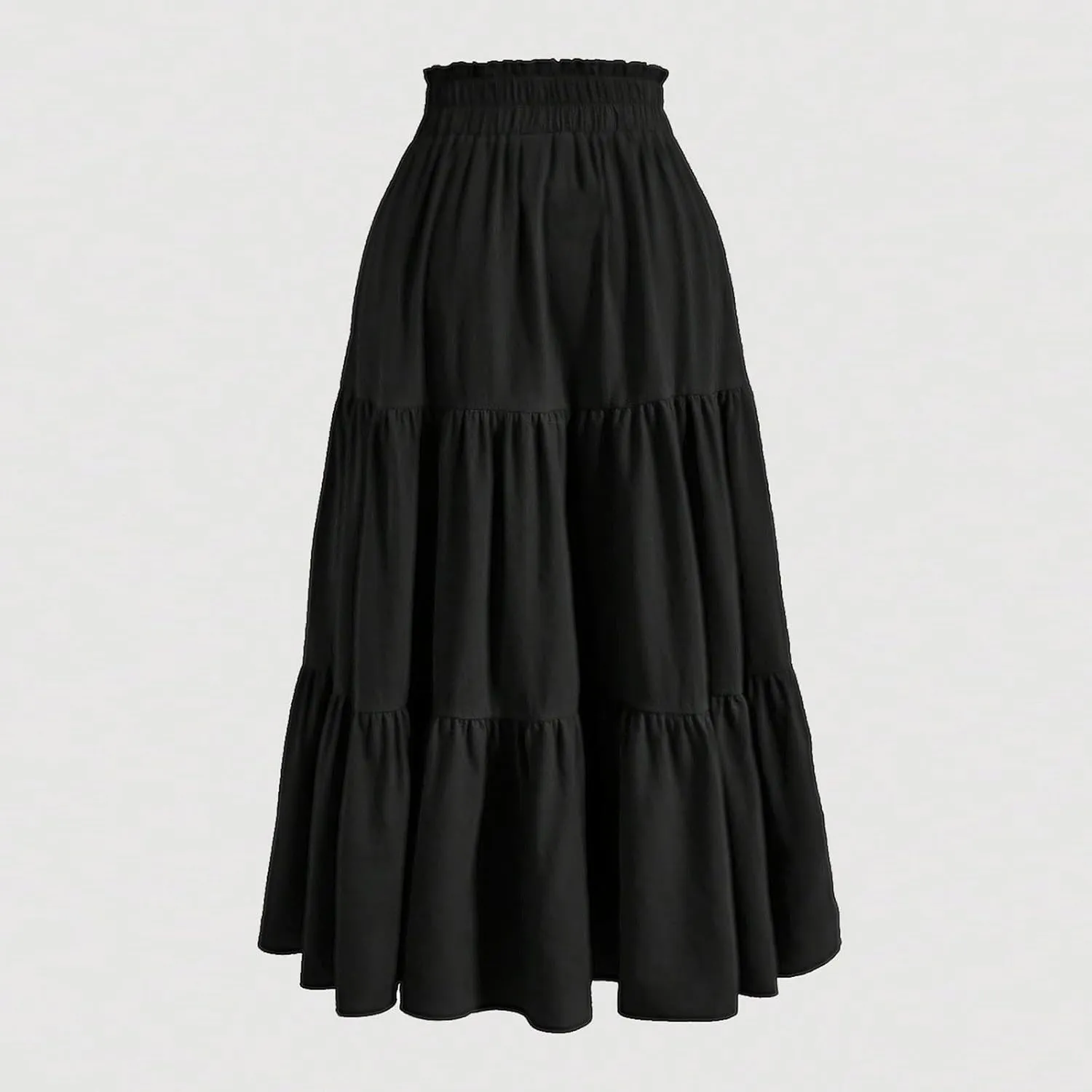 Skirts for Women Midi Length Floral Tiered Skirt Drawstring Summer Flowy Flowy Vacation A Line Skirt with Pockets