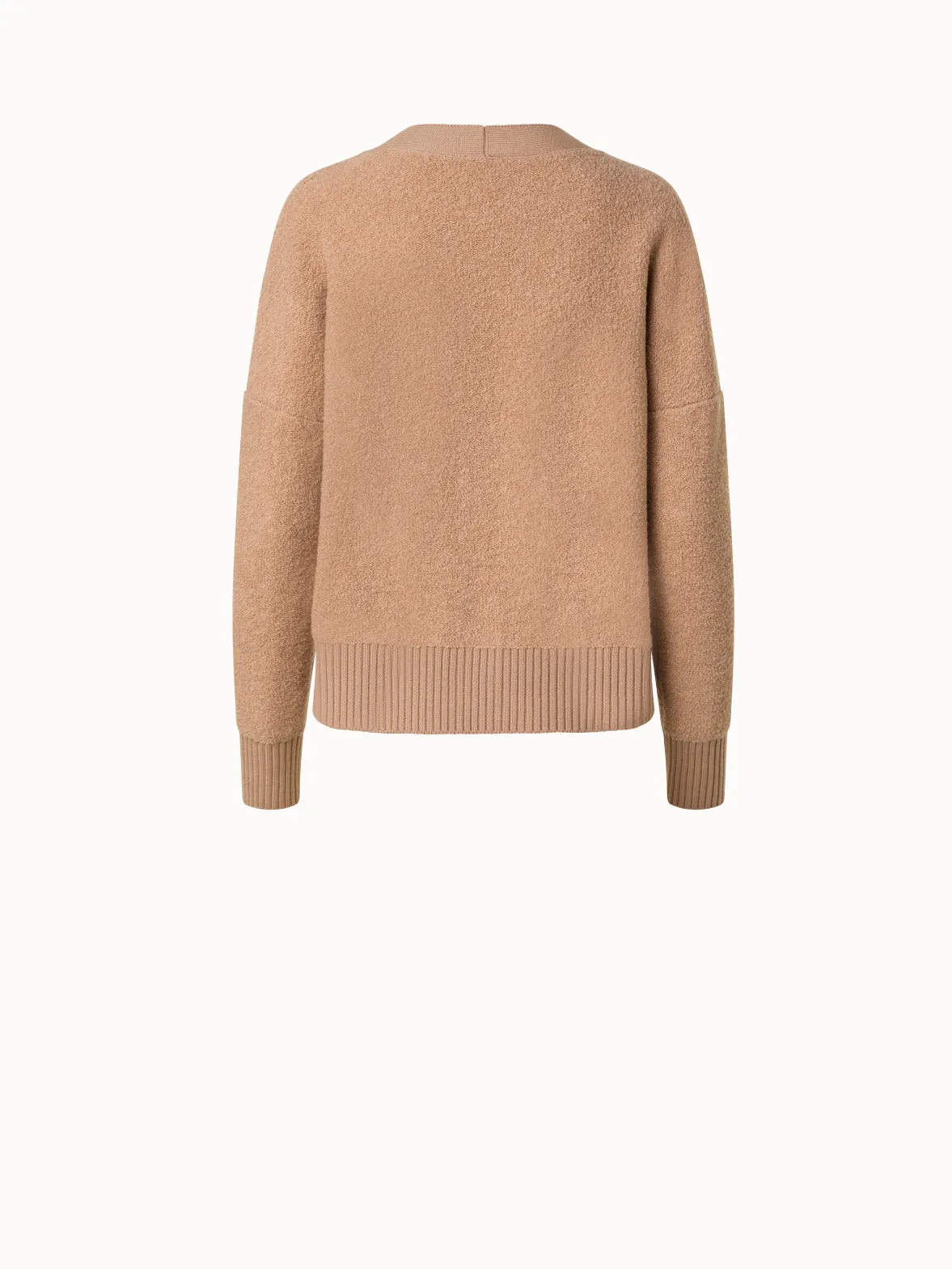 Soft Wool Boucl Knit Cardigan