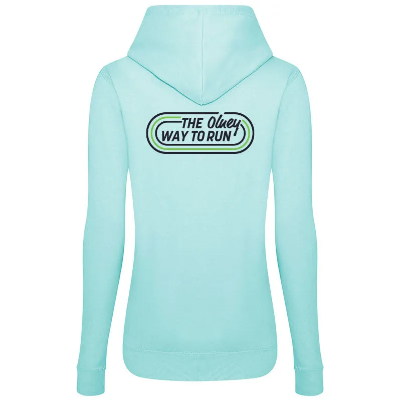 The Olney Way To Run Ladies Hoodie - Peppermint