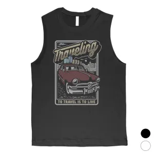 Traveling To Live Mens Muscle Shirt