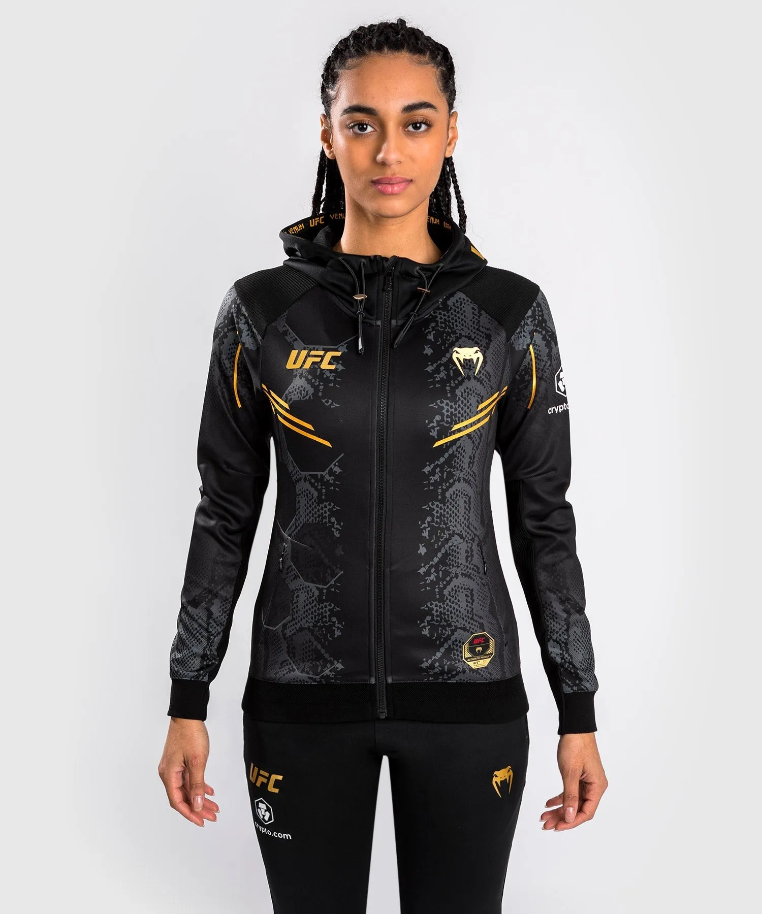UFC Adrenaline by Venum Personalized Authentic Fight Night  Womens Walkout Hoodie - Champion