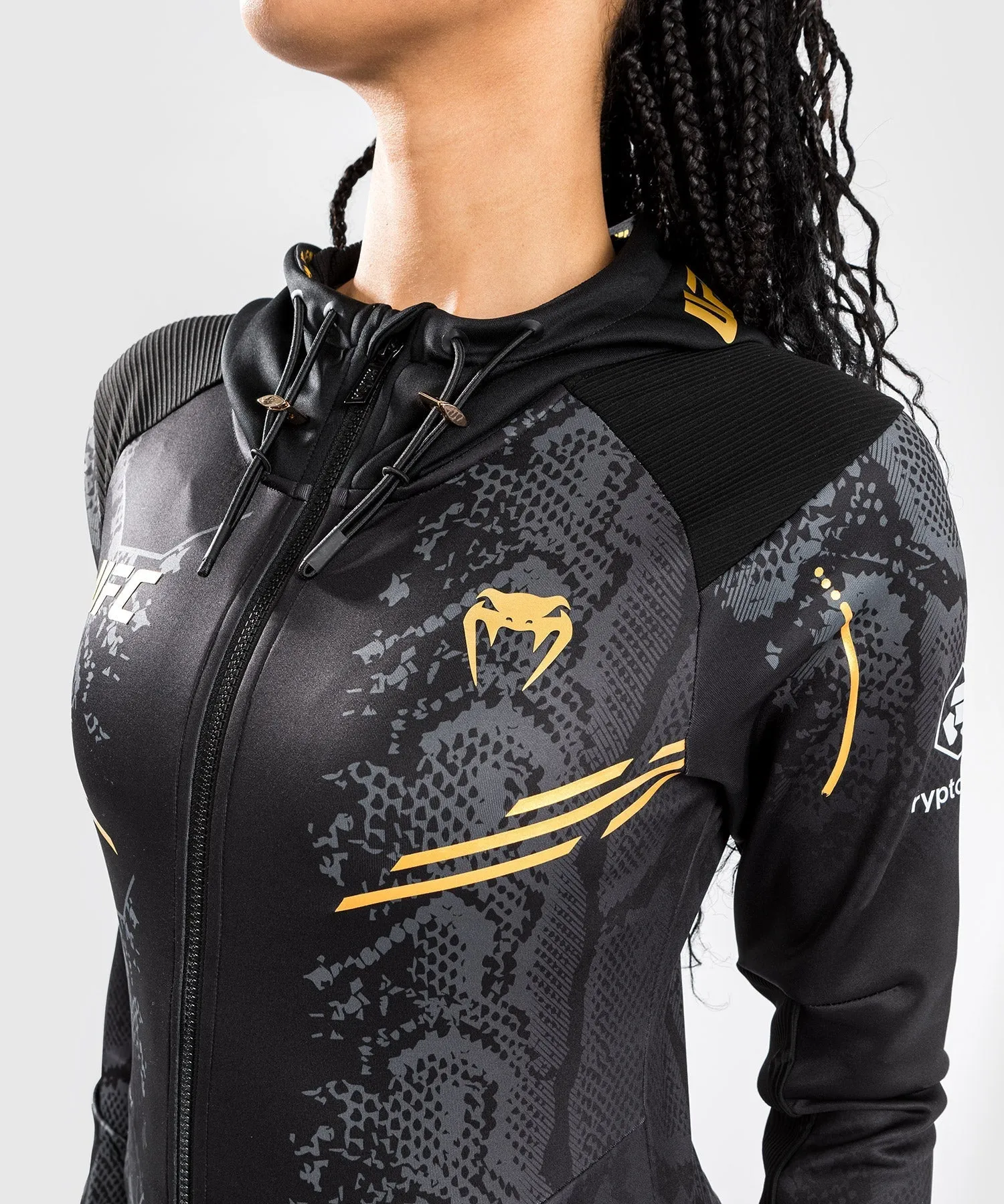 UFC Adrenaline by Venum Personalized Authentic Fight Night  Womens Walkout Hoodie - Champion