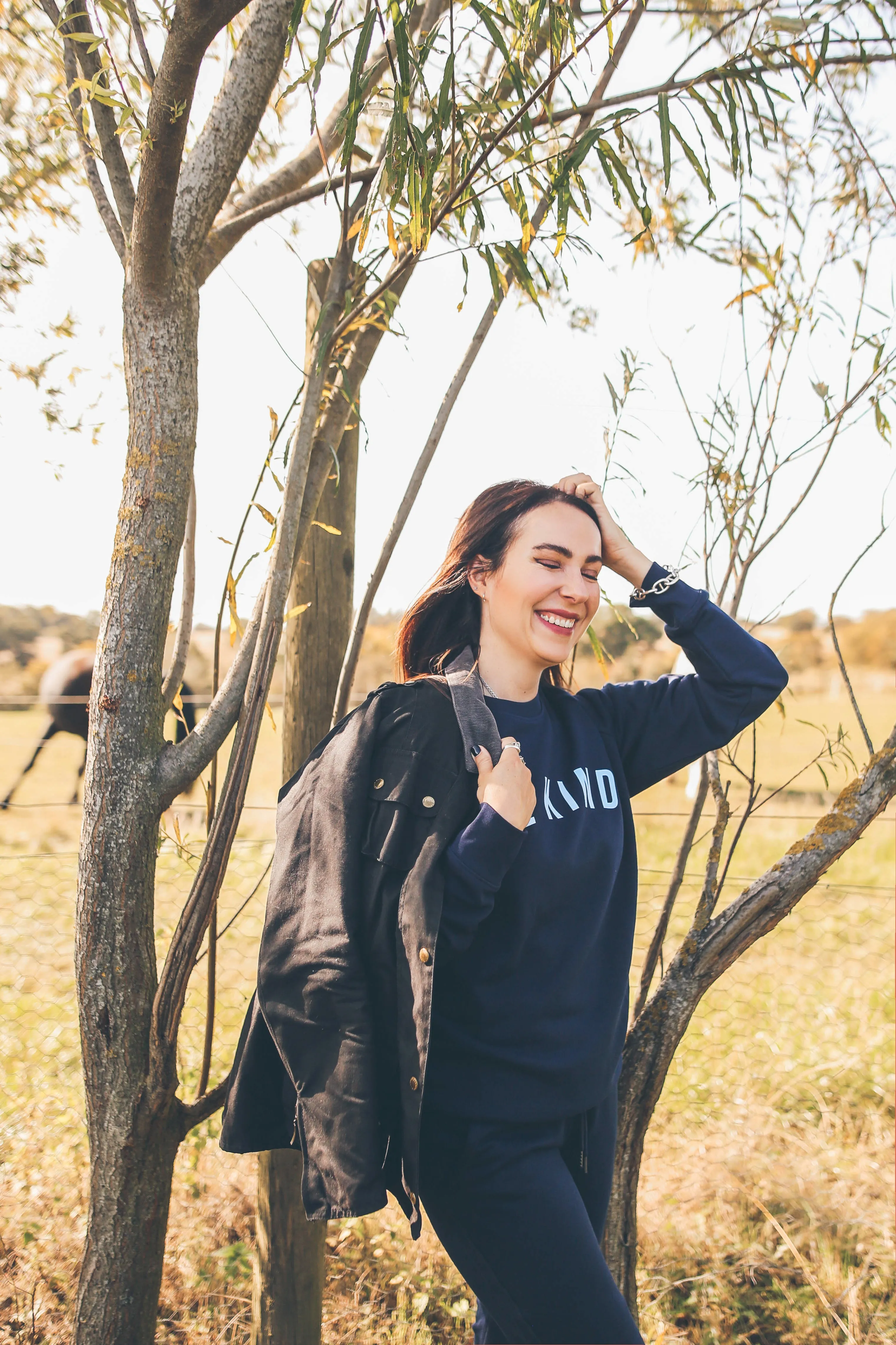 Unisex Navy & Baby Blue BE KIND Unisex Sweatshirt for Vetlife Charity