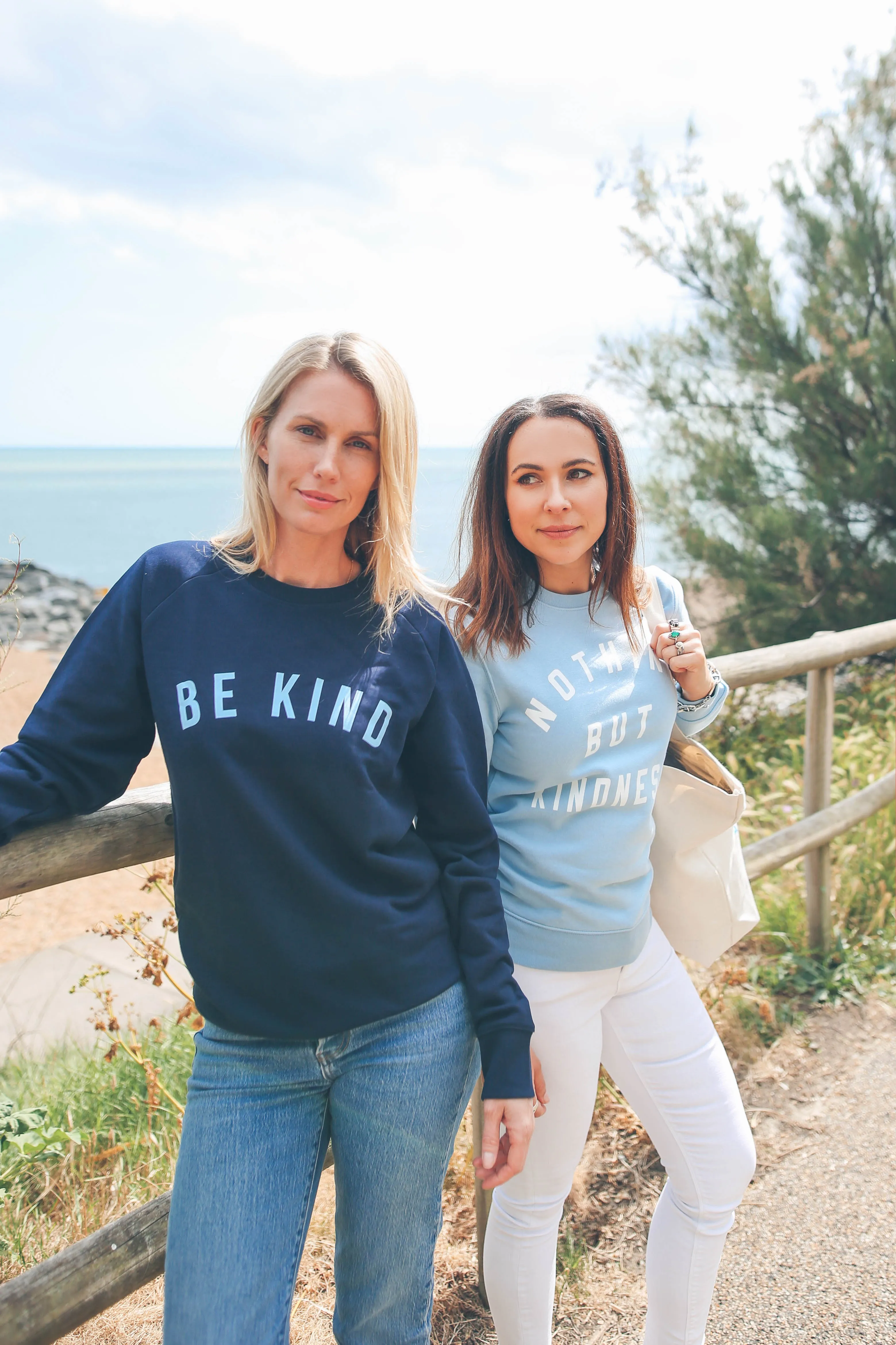 Unisex Navy & Baby Blue BE KIND Unisex Sweatshirt for Vetlife Charity