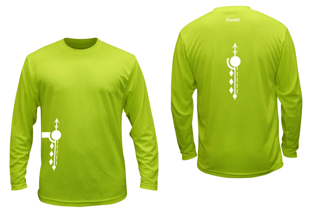 Unisex Reflective Long Sleeve Shirt - Paths