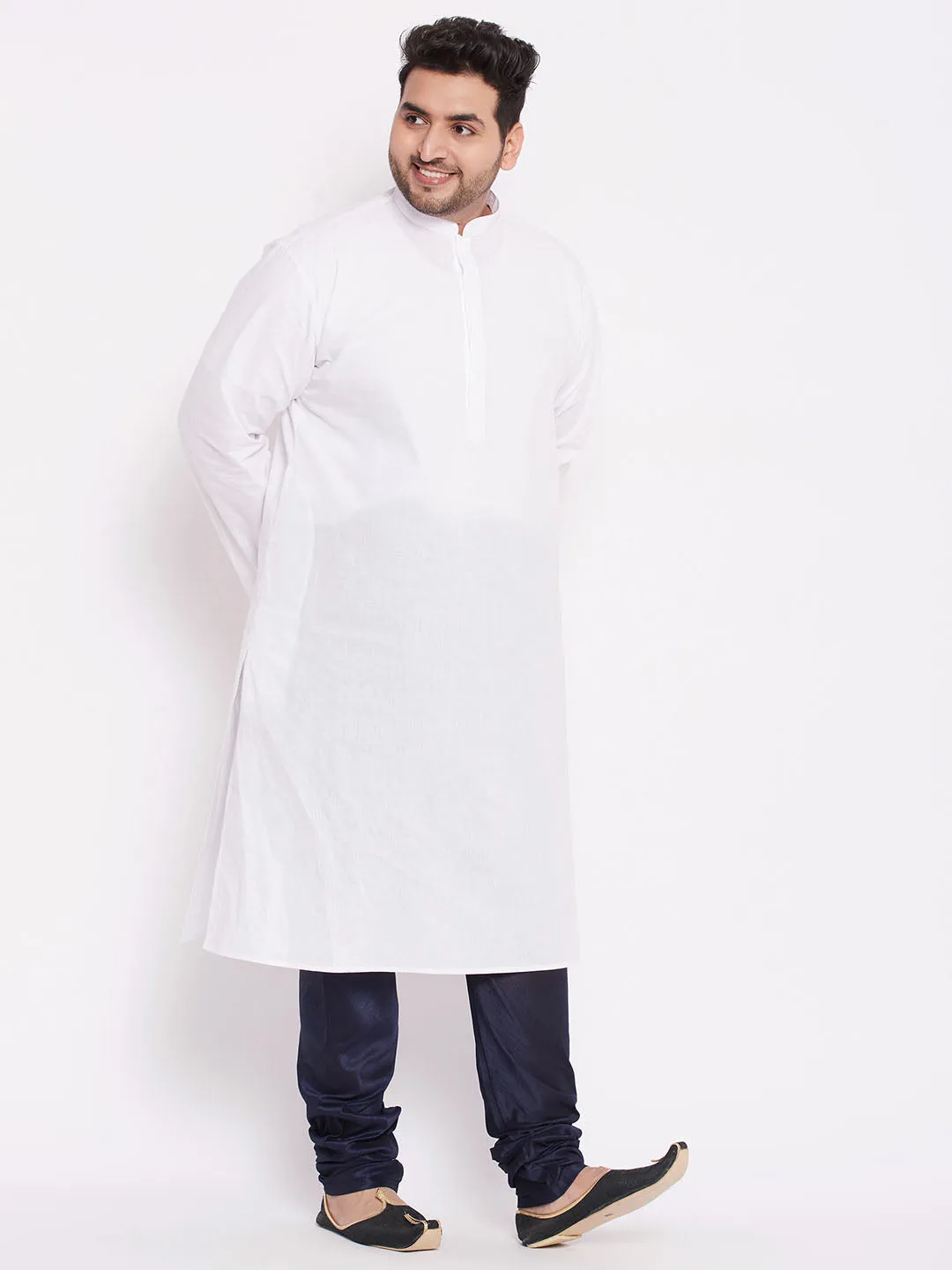 VASTRAMAY Blue Cotton Silk Pyjama