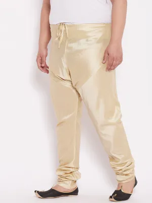 VASTRAMAY Gold Cotton Silk Blend Pyjama