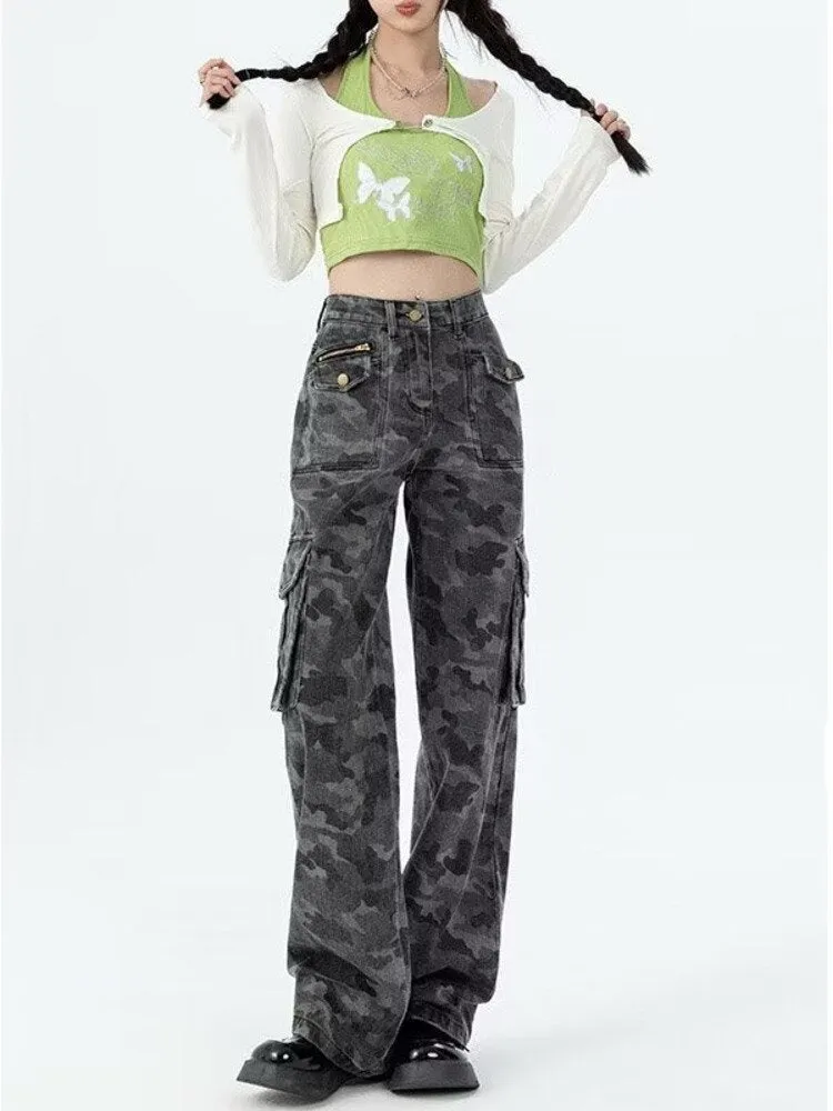 Wenkouban New Jeans Women Clothes for Teenagers Y2k Fashion Women's Slacks Aesthetic Clothing Flare Autumn Products Vintage Harajuku